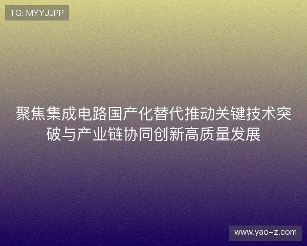 聚焦集成电路国产化替代推动关键技术突破与产业链协同创新高质量发展